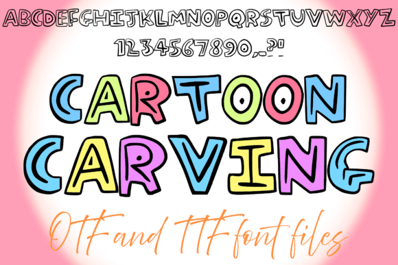 Cartoon Carving: Bold, Playful Display Font for Creative Projects