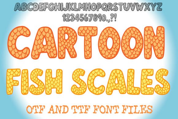 Cartoon Fish Scales Font: A Playful Dive into Creative Typography