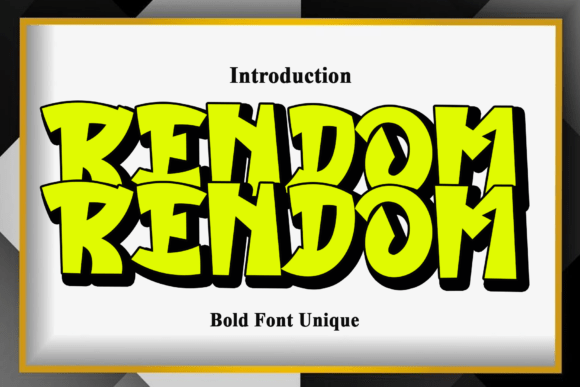 Rendom: A Bold Typeface for Playful Branding