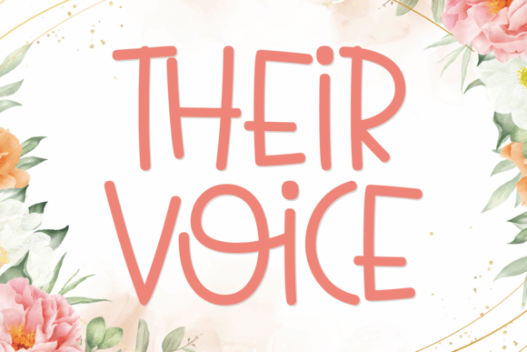Their Voice: A Handwritten Font for Heartfelt Design